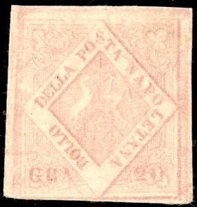 1859 - 20 grana rosa chiaro, II tavola (13), ... 