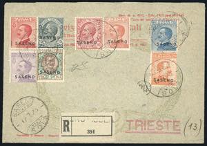 1923 - Soprastampati, serie completa (1/8), ... 