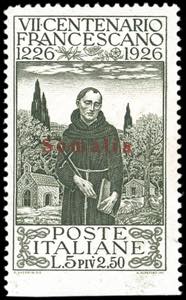 1926 - 5 + 2,50 lire oliva San Francesco, ... 