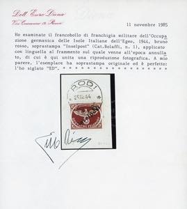 OCCUPAZIONE TEDESCA EGEO 1944 - ... 