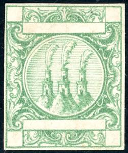 1865 - Saggio Riester in verde, senza ... 