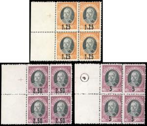 1927 - Onofri soprastampati, serie completa ... 