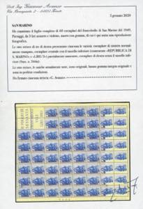 1949 - 3 lire Paesaggi, striscia ... 