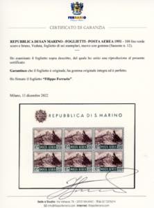 1951 - 500 lire Veduta, foglietto ... 