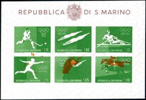 1960 - Olimpiadi di Roma, foglietto, stampa ... 