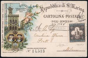 1894 - 10 cent. Palazzo del Consiglio, ... 
