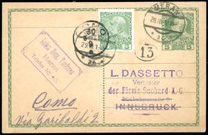 AUSTRIA/ITALIA 1912 - Redirected with ... 