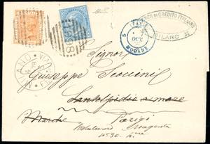 FRANCIA/ITALIA 1878 - Redirected with ... 