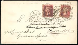 GRAN BRETAGNA 1874 - Redirected with ... 