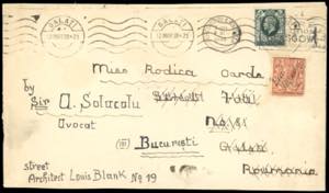 GRAN BRETAGNA/ROMANIA 1938 - Redirected with ... 