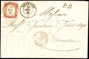 MONACO 1861 - 40 cent. rosso vermiglio ... 