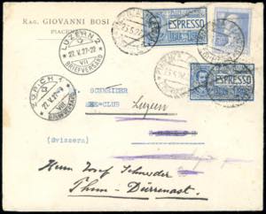 SVIZZERA/ITALIA 1927 - Redirected with ... 