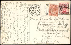BRITISH COLONIES - SOUTH AFRICA/ITALIA 1924 ... 