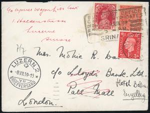INDIA/GRAN BRETAGNA/SVIZZERA 1939 - ... 