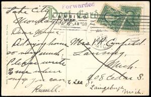 STATI UNITI DAMERICA 1908 - Redirected; ... 