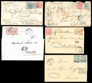 REGNO DITALIA 1866/1872 - Cinque lettere ... 