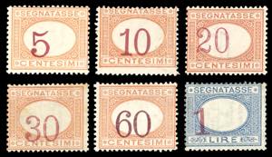 REGNO DITALIA SEGNATASSE 1890/1924 - Sei ... 