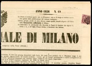 SEGNATASSE PER GIORNALI 1858 - 6 cent. rosa ... 