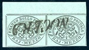 1852  - 1/2 baj grigio azzurrastro (1a), ... 