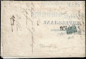 1853 - 1 baj verde grigio, frazionato ... 