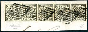1867 - 2 baj bianco (3A), striscia verticale ... 