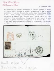 1863 - 5 baj rosa carminio (6A), ... 
