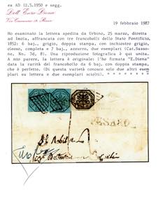 1852 - 6 baj grigio, inchiostro ... 