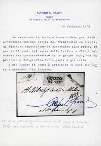 1852 - 5 cent. giallo ocra, ... 