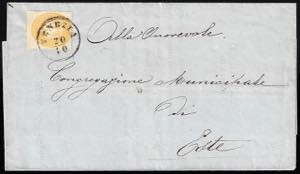 1864 - 2 soldi giallo, dent. 14 (36), ... 