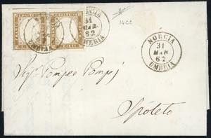 NORCIA, sardo italiano punti 7 - 10 cent. IV ... 