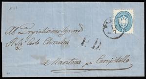 1864 - 10 soldi azzurro, dent. 9 1/2 (44), ... 