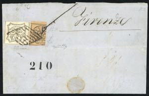 1859 - 3 baj bruno, frazionato verticalmente ... 