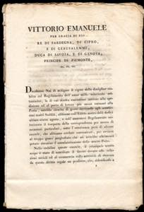 1818 - Manifesto camerale in ... 