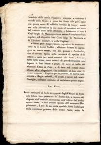 1818 - Manifesto camerale in ... 