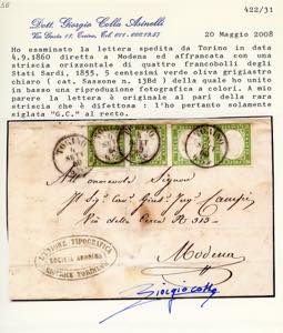 1860 - 5 cent. verde oliva ... 