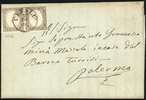 1861 - 10 cent. bruno chiaro rosaceo ... 