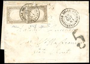 1861 - 10 cent. grigio bistro chiaro, ... 