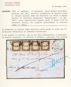 1861 - 10 cent. bruno grigio ... 