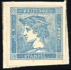 1855 - 3 cent. cobalto Mercurio II tipo ... 