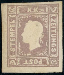 1859 - 1,05 soldi lilla grigio (9), gomma ... 