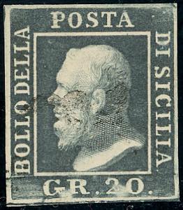 1859 - 20 grana grigio ardesia (13), ... 