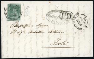 1854 - 4 crazie verde su grigio (6), ... 