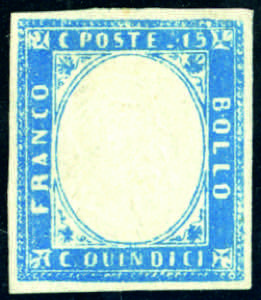 1863 - 15 cent. celeste latteo, doppia ... 