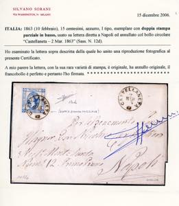 1863 - 15 cent. Litografico, I ... 