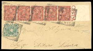 1891 - 2 cent. De La Rue, tiratura di ... 