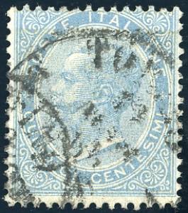 1863 - 15 cent. De La Rue (L18), esemplare ... 