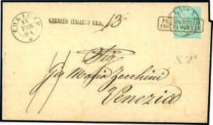 1864 - 15 cent. De La Rue, tiratura di ... 