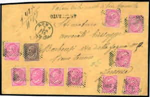 1873 - 40 cent. De La Rue, 10 esemplari, ... 