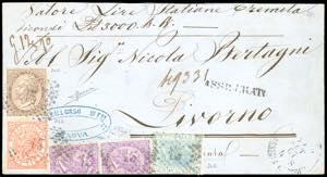 1867 - 2 lire e 30 cent. De La Rue, 20 cent. ... 