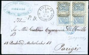 1868 - 20 cent. azzurro lillaceo chiaro, ... 
